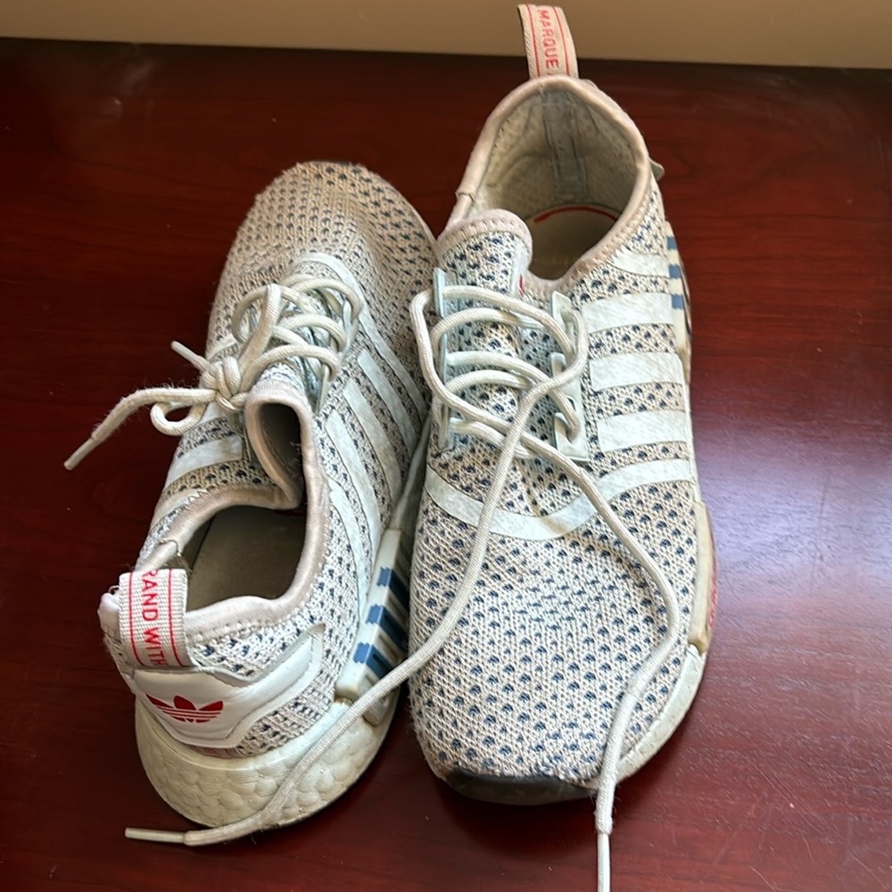 Adidas girls blue sneakers. Used condition. Size 3